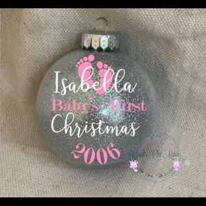 Personalized baby’s first Christmas ornaments